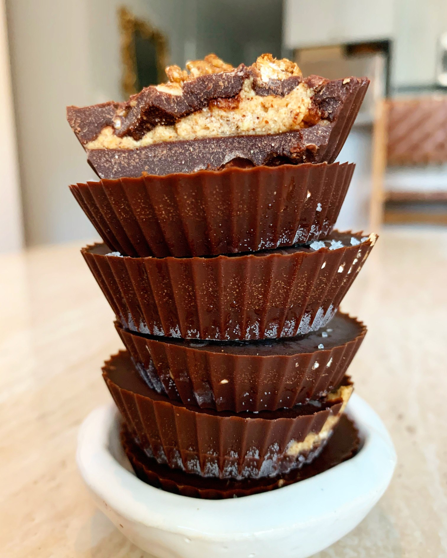 stacked peanut butter cups